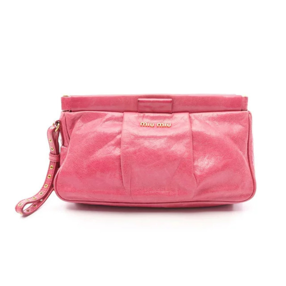 Miu Miu Shoulder Bag Leather Pink